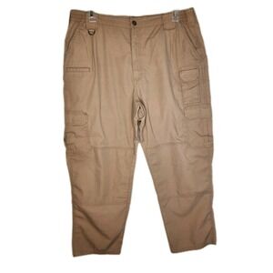 5.11 Tactical Pants Tan Cargo  Mens 40Wx30L  Utility Ripstop Flex Waist Straight